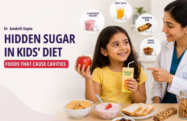 Hidden sugar in kids' diet: everyday foods that can cause cavities in children.