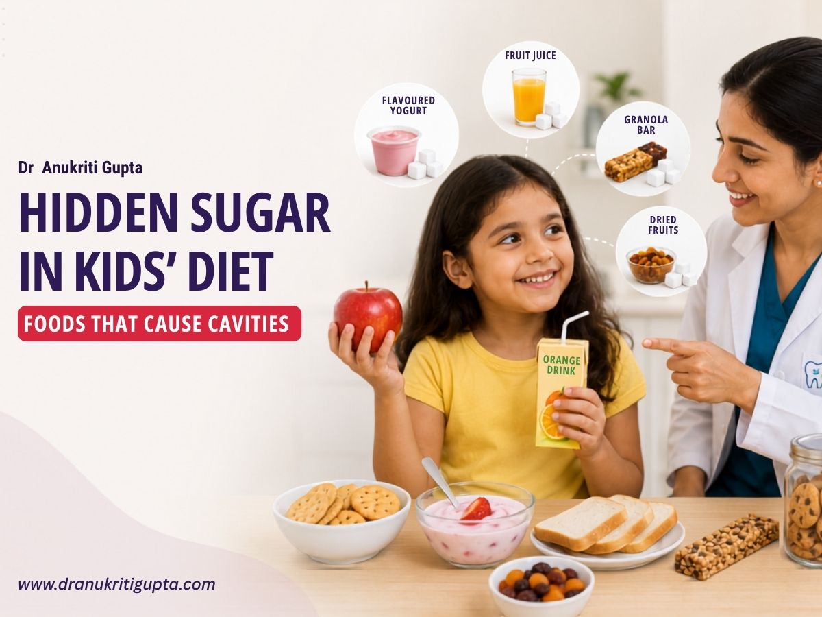Hidden sugar in kids' diet: everyday foods that can cause cavities in children.