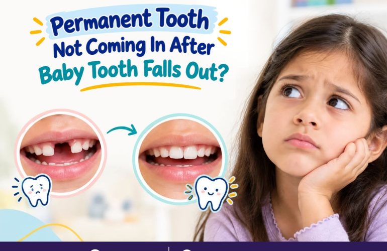 permanent tooth not coming in after baby tooth falls out