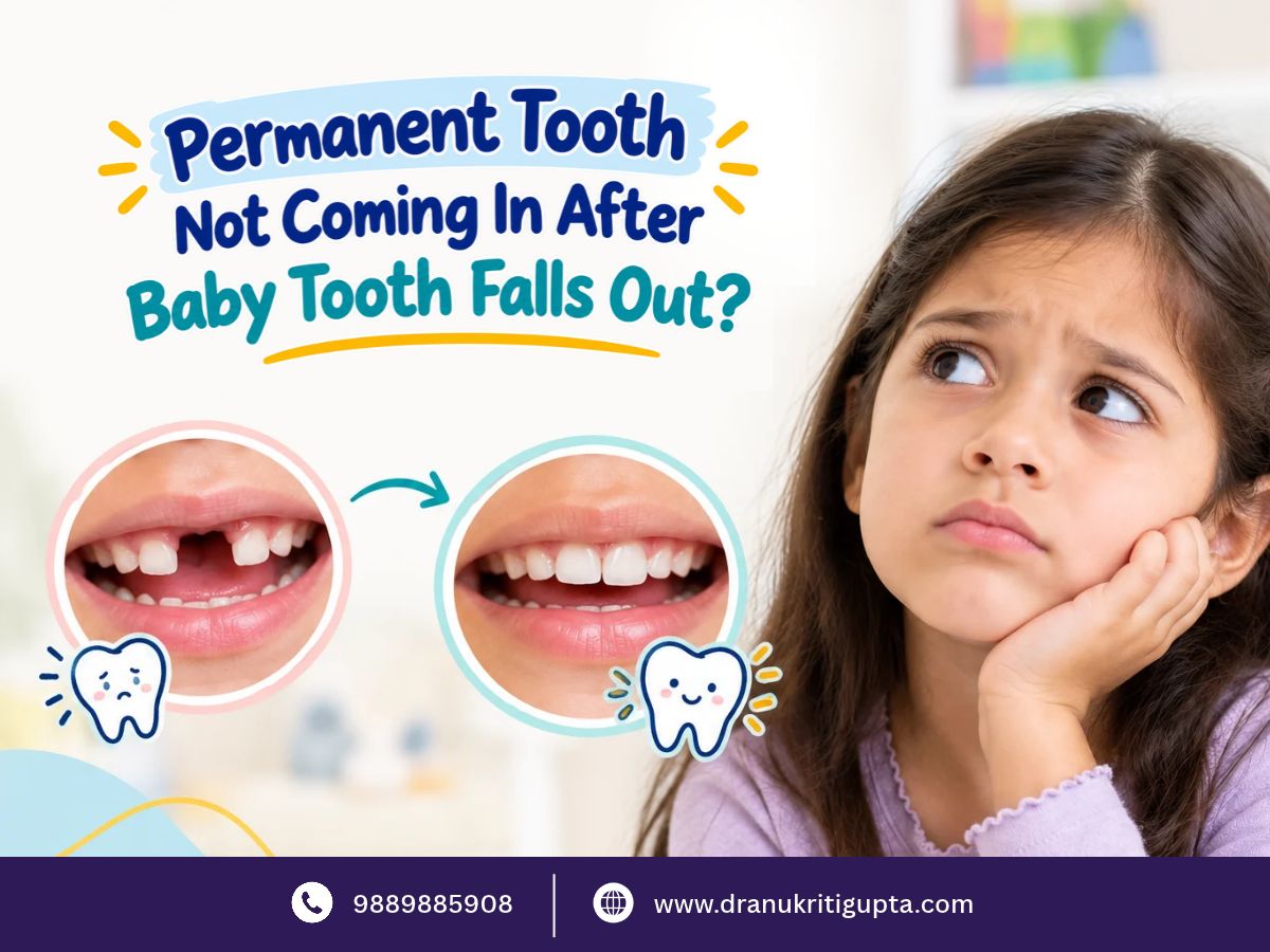 permanent tooth not coming in after baby tooth falls out